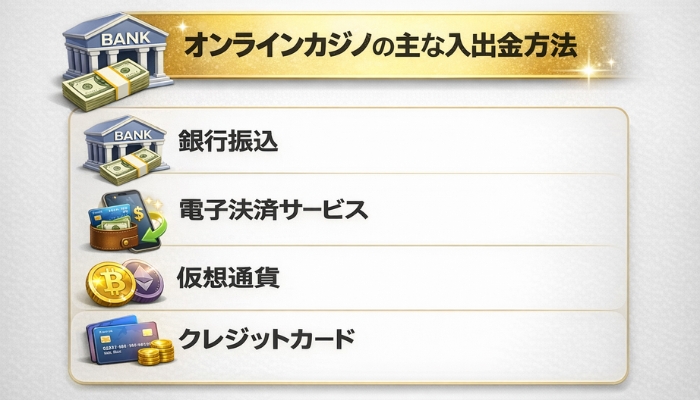 オンラインカジノ 決済方法